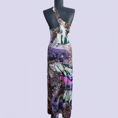 Rochie Lunga din Lycra cu o Bretea pe Umar [1]