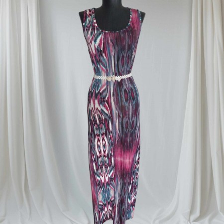 Rochii lycra & poliester & voal - Rochie de Vara Lunga din Lycra Predominant Mov