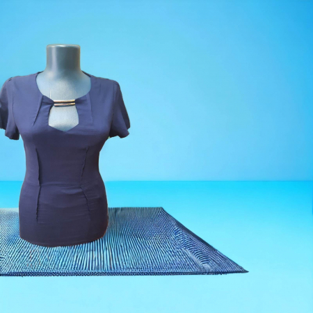Bluze vascoza - Bluza de Vara Office cu Accesoriu Metalic