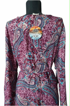 Rochie lunga din matase indiana cu imprimeu oriental [2]