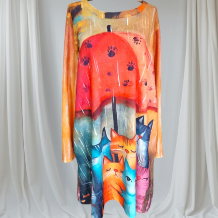 rochie-din-bumbac-cu-desen-imprimeu-pisici-sub-umbrela [2]