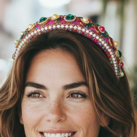 Bentite - Bentita eleganta pe suport dur cu pietre colorate