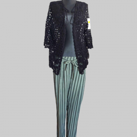 Pantaloni in - pantaloni-de-vara-din-vascoza-cu-dungi-si-cordon