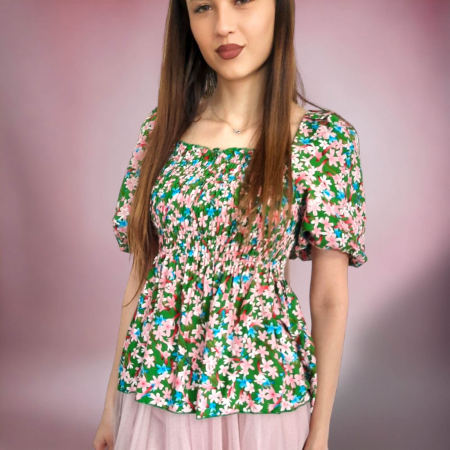 Bluze vascoza - bluza de vara cu bust elastic