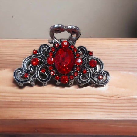 Accesorii par - Clama pentru Par cu Pietre Rosii