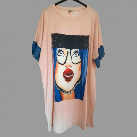 rochie din bumbac cu imprimeu fata [1]