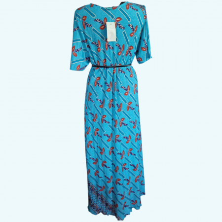 Rochie asimetrica din matase indiana cu maneca scurta [2]