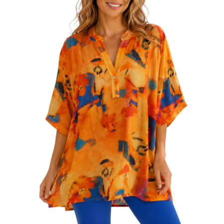 Bluza de vara tip tunica cu imprimeu colorat [1]