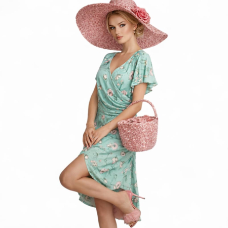 Imbracaminte - Rochie din lycra stransa intr-o parte si decolteu parte peste parte