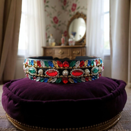 Bentite - Bentita eleganta pe suport dur cu pietre colorate