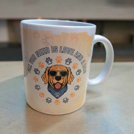 Cani/Seturi - cana din ceramica cu desen catel