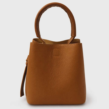 Geanta inalta maro din piele naturala  si portofel [2]