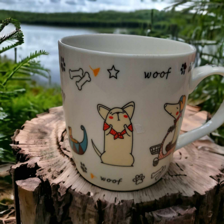 Cani/Seturi - cana din ceramica cu desen catel