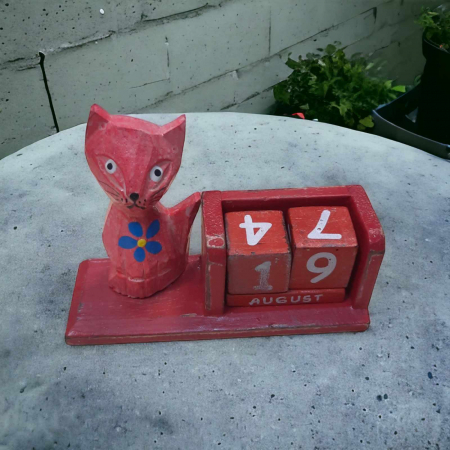 Calendare pisica - calendar din lemn pisica