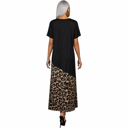Rochie lunga de vara cu imprimeu animal print [1]