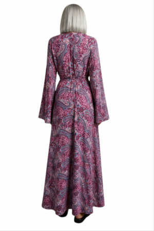 Rochie lunga din matase indiana cu imprimeu oriental [1]