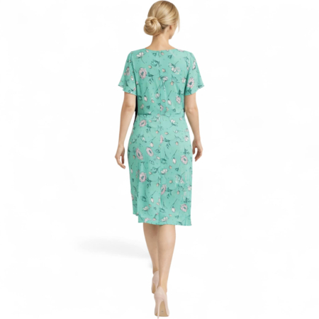 Rochie din lycra stransa intr-o parte si decolteu parte peste parte [2]