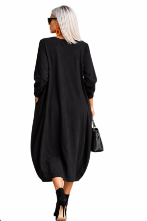 Rochie din bumbac usor balon cu pense si aplicatie florala [1]