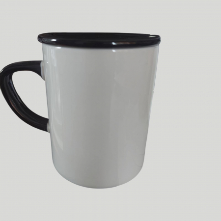 Set Cana din Ceramica cu Capac si Lingurita si desen Pisica [1]