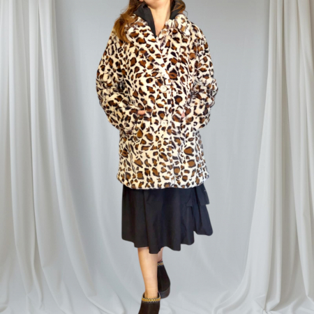 Cardigane/Blazere/Paltoane - cardigan-din-blana-ecologica-cu-imprimeu-animal-print