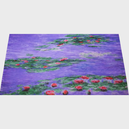 Esarfa generoasa din matase cu imprimeu design artistic [2]