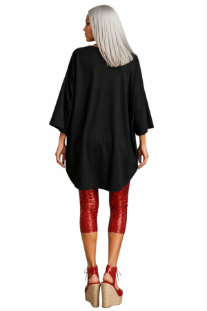 Bluza neagra din bumbac pentru colanti si marimi mari [1]