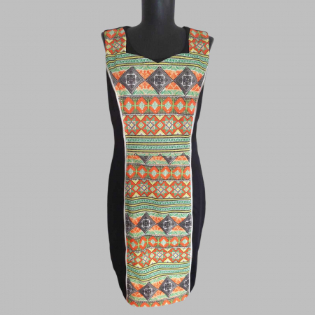 Promotii sezon cald - rochie-croi-drept-cu-model-traditional-pe-fata