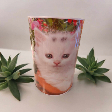 Decoratiuni pisici - Pusculita cu Doua Modele de Pisici din Metal