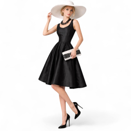 Rochii pentru  ocazii - Rochie neagra pentru ocazii speciale  cu model decolteu la spate