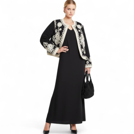 Blazer din bumbac  pentru primavara/toamna cu margelute cusute [4]