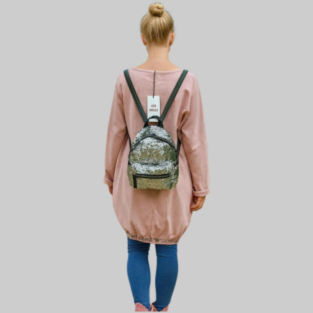 Bluza asimetrica din bumbac cu taieturi decorative si paiete [3]