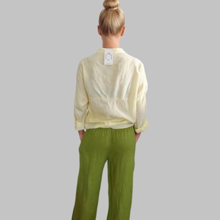 Bluza de Vara din Bumbac Stranse in Talie si Guler Tunica [1]