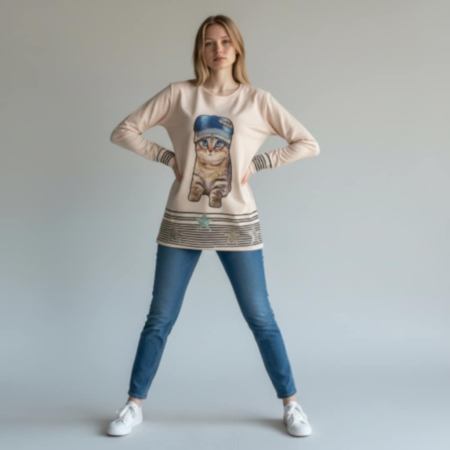 Bluza desen pisica [2]