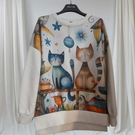 Bluze /pulovere pisica - bluza-din-bumbac-groasa-vatuita-cu-imprimeu-pisici-scumpe