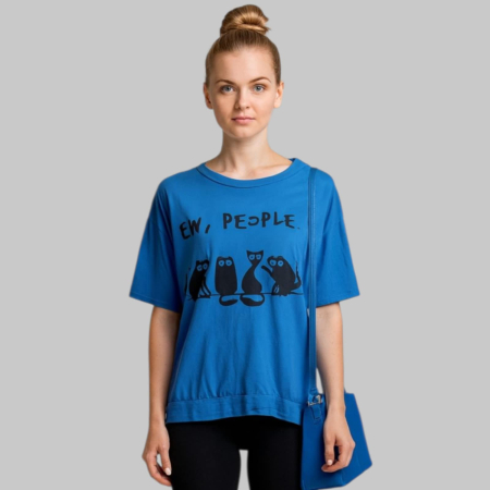 Bluze /pulovere pisica - Bluza din bumbac si desene pisici