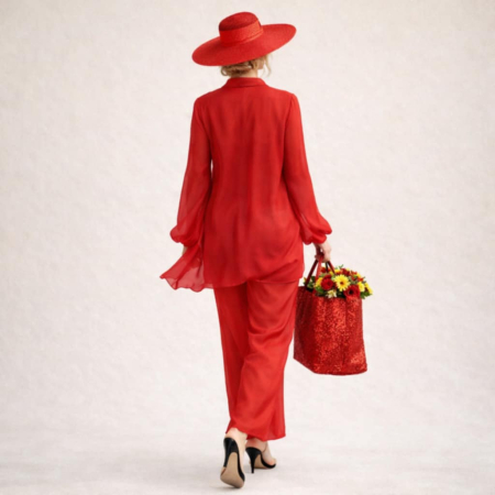 Bluza lunga din matase cu dublura din vascoza pe interior [2]