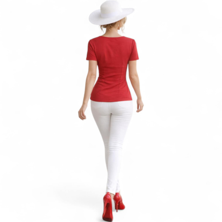 bluza-rosie-de-vara-cu-accesoriu-metalic-la-gat [1]