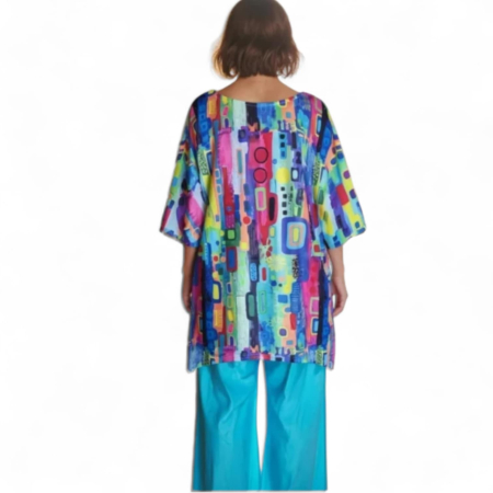 Bluza Tip Fluture cu Imprimeu Colorat pentru Marime Mare [2]