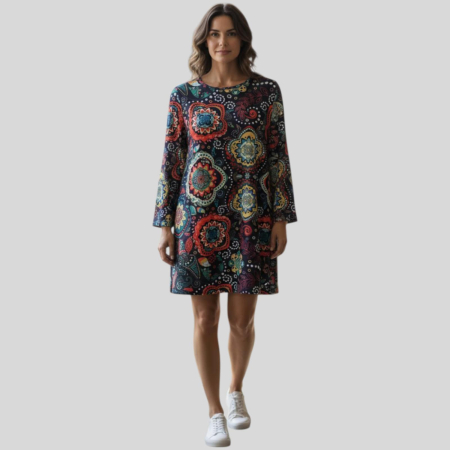 Bluze sezon rece - Bluza pentru colanti  cu motive florale pentru sezon rece
