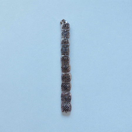 Bratara din gablont argintiu cu pietre marcasite
