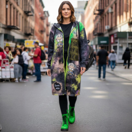 Cardigan Colorat cu Gluga [1]