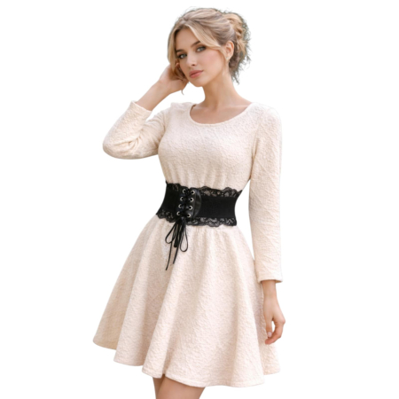 Curea pentru femei tip brau elastic cu margele colorate si inchidere capse Magazin Chestii [1]