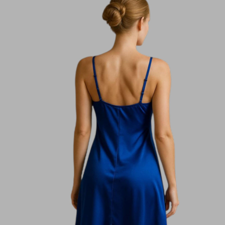 Furou din satin cu bretele si model la decolteu [1]