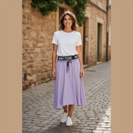 Fuste tricot & bumbac & - fusta asimetrica pentru iarna din bumbac