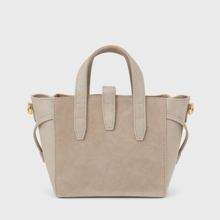 Geanta eleganta din piele naturala si piele intoarsa crem [2]