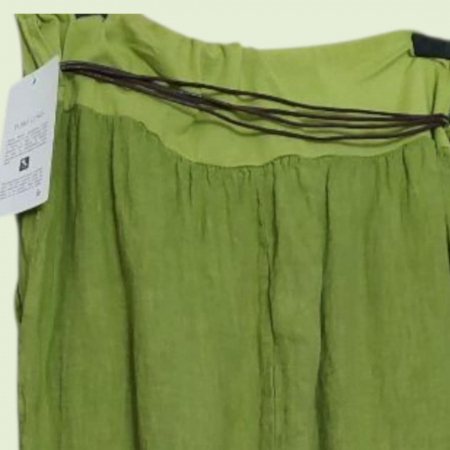 Pantaloni din In Croi Larg si Cordon Catarama Lemn [2]