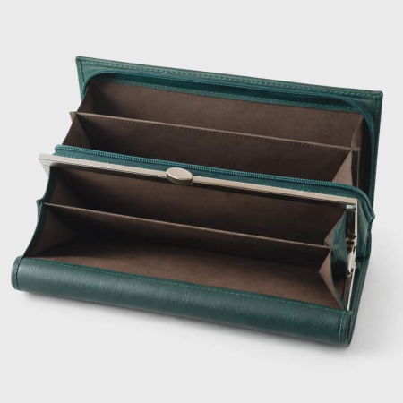 Portofel dama  verde  din piele naturala [2]