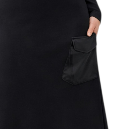 Rochie asimetrica din  bumbac si scai [3]