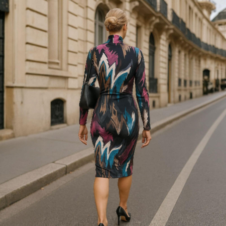 rochie catifea stransa intr-o parte [3]