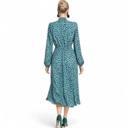 rochie clos cu banda elastica in talie si la decolteu [1]